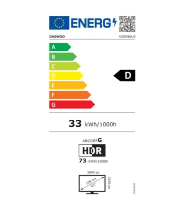 Profitez de l'expérience immersive avec Daewoo 43DM56QV 4K UHD QLED 43"