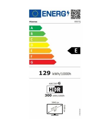 Hisense 85E7Q 85" QLED 4K UHD – TV Smart, Dolby Vision & Atmos, HDR10+, Gaming 120Hz | Prix et Avis