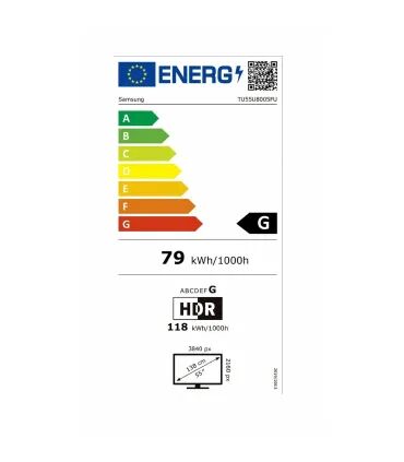 Samsung TU55U8005FUXXC 55" 4K Crystal UHD LED – TV Smart, HDR, Wi‑Fi | Prix, Avis & Achat en Ligne