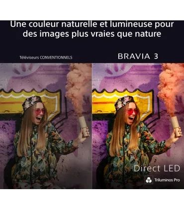 Sony Bravia 3 K43S35 43" 4K UHD Direct LED – Smart TV 4K HDR | Son Immersif | Meilleur Prix