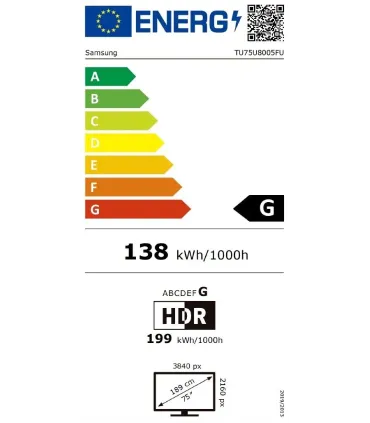 Samsung UE43U8072F 43" 4K Crystal UHD LED – TV Smart, HDR, Wifi | Prix & Avis