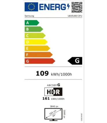 Samsung UE565U8072F 65" 4K Crystal UHD LED – TV Smart, HDR, Wi‑Fi | Prix & Avis France