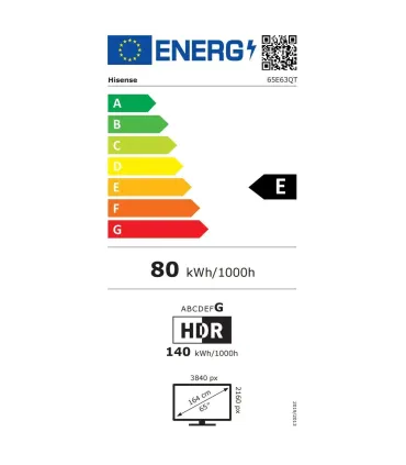 Hisense 65E63QT 65" 4K UHD LED – TV Smart 4K HDR, Dolby Vision & DTS, Wi‑Fi | Prix et Avis