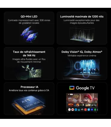 Xiaomi S 2025 65" 4K UHD QD‑Mini LED – TV 65 pouces, HDR, 120 Hz, Dolby Vision | Prix, Avis & Achat en ligne