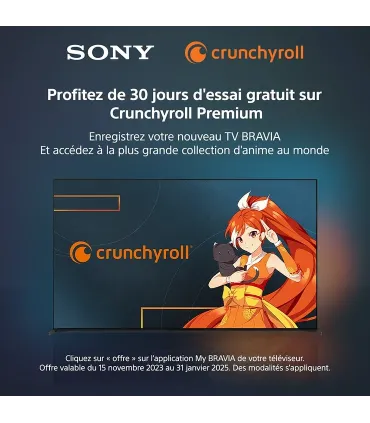 Sony Bravia 7 K65XR70AEP 65" | TV 4K UHD QLED | HDR, Google TV, HDMI 2.1 | Prix et Avis