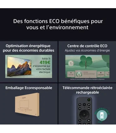 Sony Bravia 7 K65XR70AEP 65" | TV 4K UHD QLED | HDR, Google TV, HDMI 2.1 | Prix et Avis