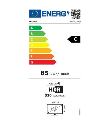 Hisense 85U7Q PRO 85" 4K UHD MiniLED – TV QLED Mini‑LED 120Hz, HDR10+, Dolby Vision, Google TV | Meilleur Prix & Livraison Rapid
