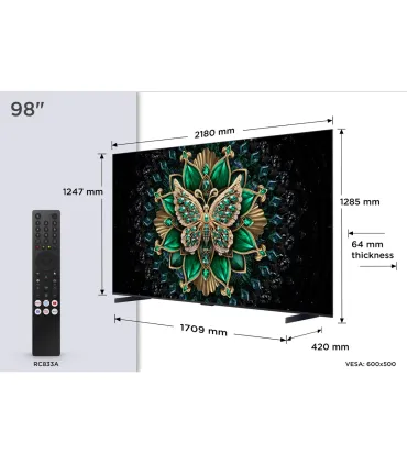 TCL 98C6K 98" 4K UHD QLED – Téléviseur géant, QLED 4K, HDR, Smart TV | Prix et Avis