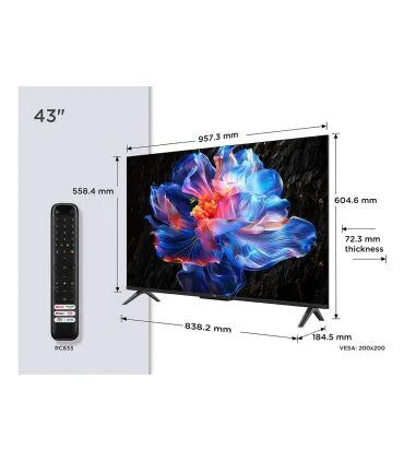 TCL 43P6K 43" 4K UHD LED – Smart TV 4K HDR, Wi‑Fi, Dolby Audio | Prix, Avis & Livraison Rapide