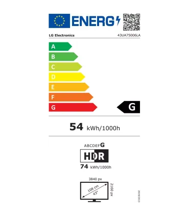 LG 43UA75006LA 43" 4K UHD LED – Smart TV HDR, Wi‑Fi, 3x HDMI | Prix, Avis & Livraison Rapide