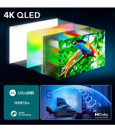 Philips Ambilight 55PUS9010 55" 4K UHD QLED – HDR, Smart TV, Dolby Vision | Prix, Avis & Achat en Ligne