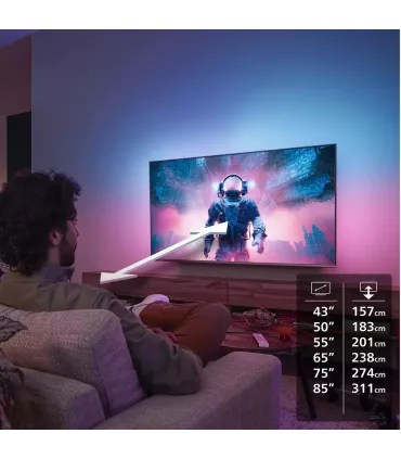 Philips Ambilight 85PUS8510 85" 4K UHD QLED – TV Smart Google, Ambilight 3 côtés, HDR10+, Dolby Vision/Atmos | Prix et Avis