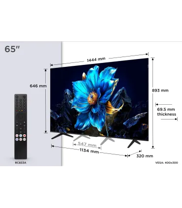 TCL 65P7K 65" QLED 4K UHD – HDR10+, Dolby Vision, 60 Hz – Smart TV Google – Meilleur Prix et Avis
