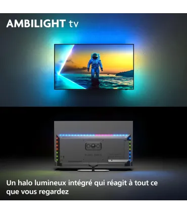 Philips Ambilight 77OLED820 77" OLED 4K UHD – TV Ultra-Fin, Ambilight 3 côtés, Dolby Vision/Atmos | Prix & Avis