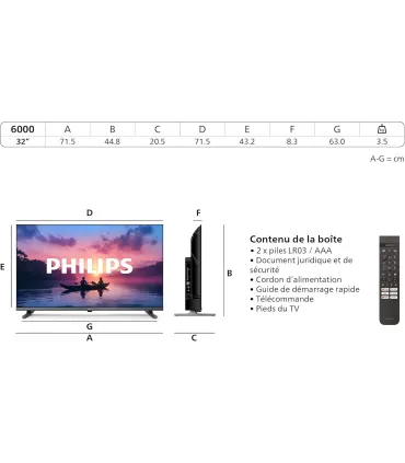 Philips 32PHS5500 32" Full HD LED – TV 32 pouces, Smart TV, HDMI/USB, Écran LED Full HD | Prix, Avis & Achat en ligne