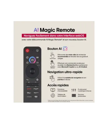 LG 65QNED82A6B 65" 4K UHD QNED – TV Mini‑LED, HDR10, Smart TV webOS | Prix, Avis & Livraison rapide