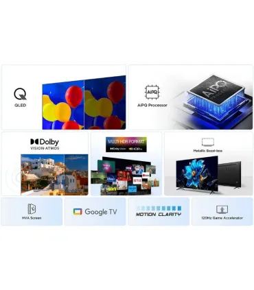 TCL 50P7K 50" QLED 4K UHD – TV Smart Google, HDR10+, Dolby Audio | Meilleur prix et livraison rapide