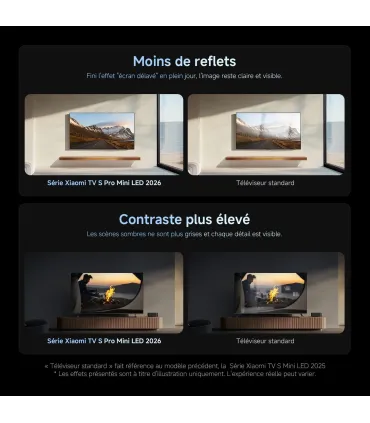 Xiaomi S Pro 2026 55" 4K UHD QLED – Smart TV QLED 55 pouces, 120 Hz, Dolby Vision/Atmos | Prix, Avis & Achat en Ligne