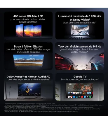 Xiaomi S Pro 2026 55" 4K UHD QLED – Smart TV QLED 55 pouces, 120 Hz, Dolby Vision/Atmos | Prix, Avis & Achat en Ligne