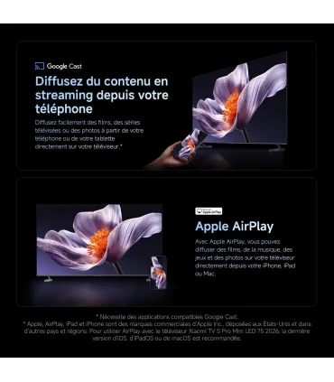 Xiaomi S Pro 2026 55" 4K UHD QLED – Smart TV QLED 55 pouces, 120 Hz, Dolby Vision/Atmos | Prix, Avis & Achat en Ligne