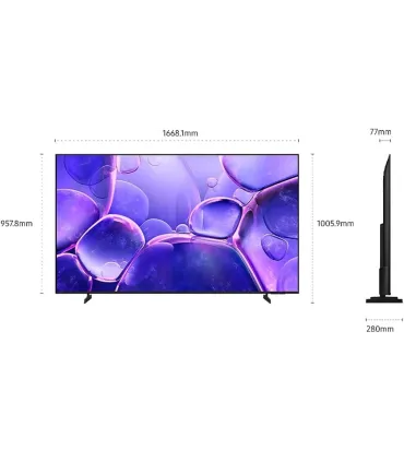 TV intelligente Samsung TU75U8005FUCCV 75" 4K Ultra HD HDR QLED | Meilleur prix, LED, Smart TV Samsung