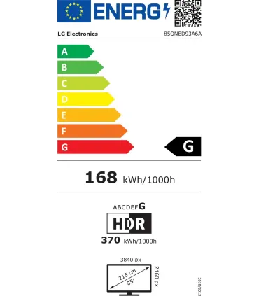 LG 85QNED93A6A 85" 4K UHD QNED – Mini LED, 120Hz, Dolby Vision/Atmos, Smart TV | Prix & Avis