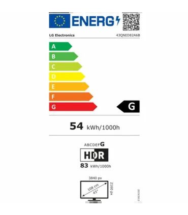 LG 43QNED82A6B 43" 4K UHD QNED — Smart TV, HDR, AI ThinQ | Meilleur prix et livraison rapide