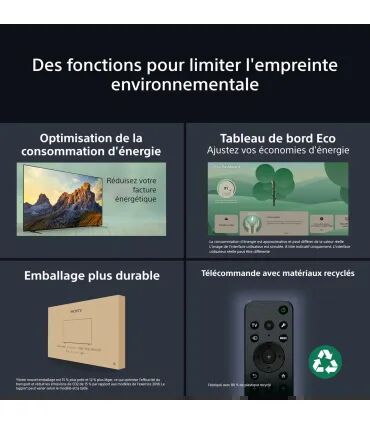 Sony Bravia 5 K75XR55BP 75" 4K UHD MiniLED – Smart TV 120Hz, HDR, Google TV | Prix et Avis