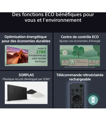 Sony Bravia 9 K75XR90 75" 4K UHD QLED – Smart TV, HDR, 120 Hz | Prix, Avis & Livraison Rapide