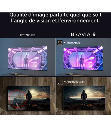 Sony Bravia 9 K75XR90 75" 4K UHD QLED – Smart TV, HDR, 120 Hz | Prix, Avis & Livraison Rapide