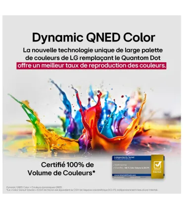 LG 100QNED86A6 100" 4K UHD QNED – TV Mini‑LED, 120 Hz, HDR10/HLG, WebOS | Prix, Avis & Achat en Ligne
