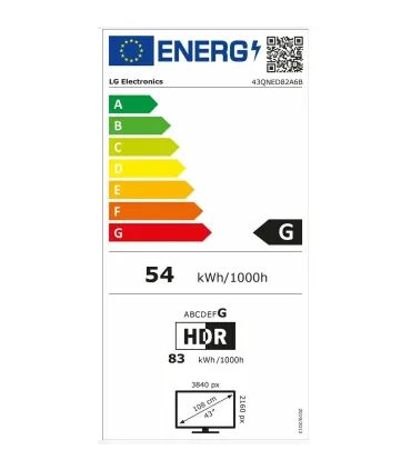LG 43QNED82A6B 43" QNED 4K UHD – Smart TV, HDR, ThinQ AI | Meilleur prix et avis