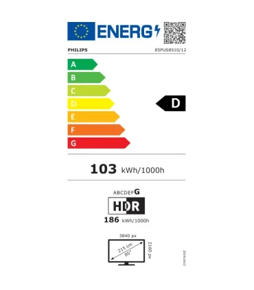 Philips Ambilight 85PUS8510 85" 4K UHD QLED – Smart TV HDR10+, Dolby Vision/Atmos, Google TV | Prix, Avis & Livraison rapide