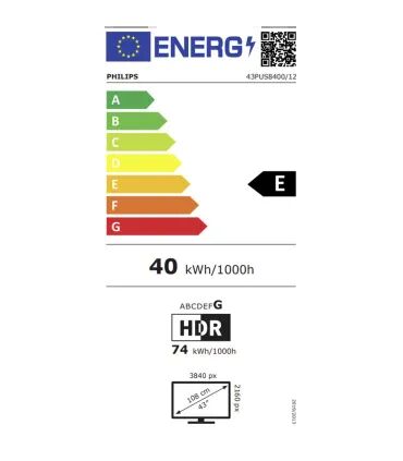 Philips Ambilight 43PUS8400 43" 4K UHD QLED – TV HDR, Smart TV Android, Dolby Vision/Atmos, Wi‑Fi | Prix & Avis