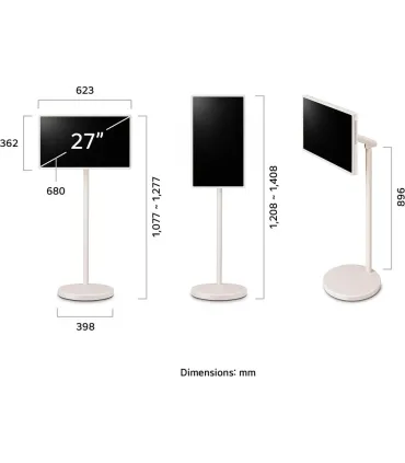 LG StanbyME 2 27LX6TDGA – Écran 27" QHD LED Multitouch | Portable, Batterie intégrée, AirPlay/Screen Share | Achat en ligne