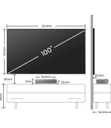 Laser TV 100" Hisense 100L5ND – 4K UHD, Ultra Short Throw, HDR10, Grand Écran à Domicile | Prix, Avis & Achat Online