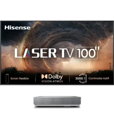 Laser TV 100" Hisense 100L5ND – 4K UHD, Ultra Short Throw, HDR10, Grand Écran à Domicile | Prix, Avis & Achat Online