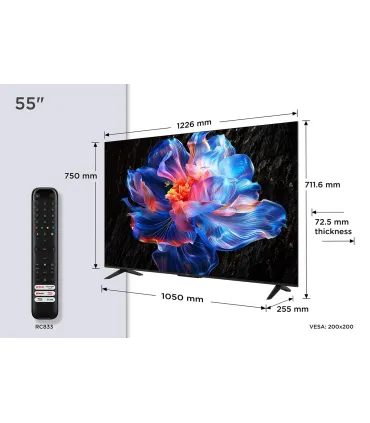 TCL V6C 55V6C 55" 4K Ultra HD Smart TV – Wifi, Métal, 270 cd/m² | Meilleur prix, livraison rapide