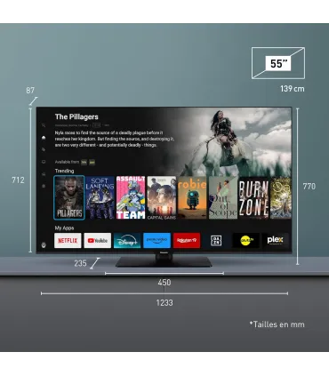 Panasonic TB-55W61AEZ 55" 4K UHD LED – Smart TV 4K HDR, Wi‑Fi, HDMI | Prix et Avis