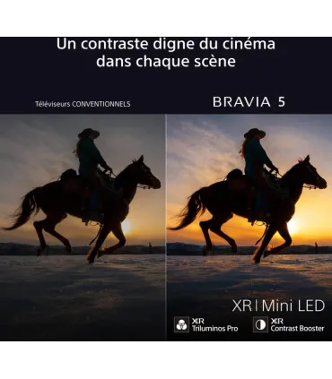 Sony Bravia 5 K65XR55B 65" 4K UHD Mini LED TV | HDR, 120 Hz, Google TV | Meilleur prix et avis