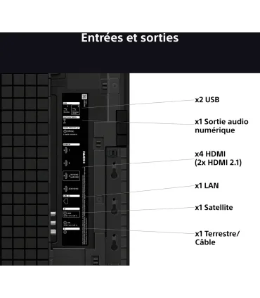 Sony Bravia 8II K65XR8M25B 65" QD‑OLED 4K UHD TV | HDR, 120 Hz, Google TV | Meilleur prix et livraison rapide