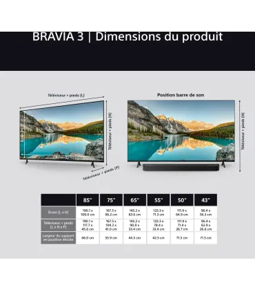 TV intelligente Sony K43S35BP 43" 4K Ultra HD