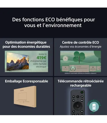 Sony Bravia 7 K85XR70 85" 4K UHD Mini‑LED TV | XR Processor, 120Hz, Google TV | Prix & Avis