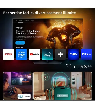 Philips 85PUS8510/12 85" 4K UHD QLED – TV Smart Android, HDR10+, Dolby Vision/Atmos, P5 Perfect Picture | Meilleur prix et livra