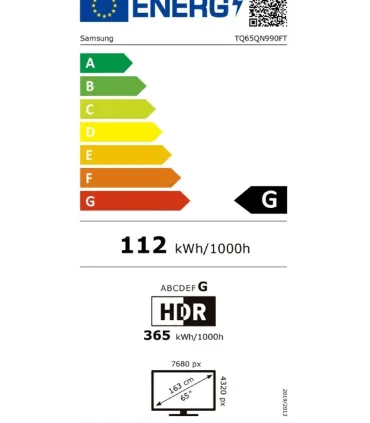 Samsung TQ65QN990F 65" 8K Neo QLED – TV Ultra HD 8K, Mini‑LED, HDR, Smart TV | Prix et Avis