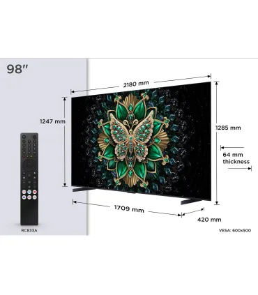 TCL 98C6K 98" 4K UHD QD MiniLED – TV Mini‑LED 4K HDR, 144 Hz, Google TV | Prix & Avis