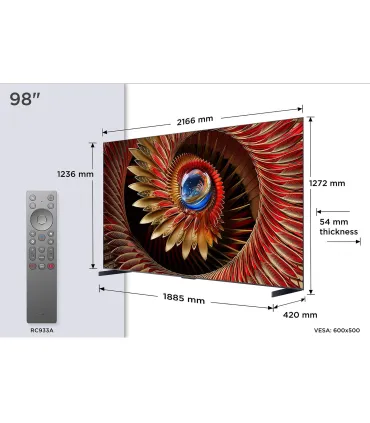 TCL 98C8K 98" 4K UHD QD MiniLED – TV Mini‑LED 4K, 144 Hz, HDR, Dolby Vision/Atmos | Meilleur Prix et Avis