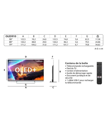 Philips 55OLED910/12 55" 4K UHD OLED : Prix & Avis | Achetez Maintenant