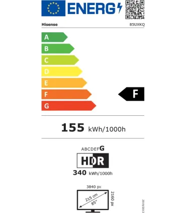 Hisense 85UXKQ 85" 4K UHD MiniLED – Meilleur Prix & Livraison Rapide