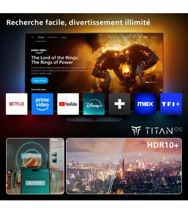 Philips 55PUS7800/12 – TV 55" 4K UHD QLED | Achetez au Meilleur Prix